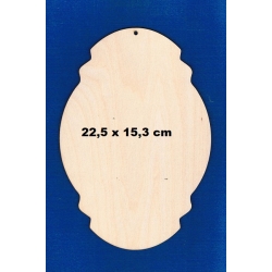 Tabliczka 22,5x15,3cm z otworem, zawieszka ozdobna , deseczka / SKLEJKA #3mm
